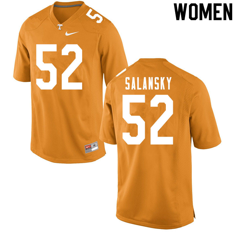 Women #52 Matthew Salansky Tennessee Volunteers College Football Jerseys Sale-Orange